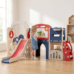 Toddler Playsets Slide for Backyard Indoor 12-In-1 | Swing Set Outdoor Freestand