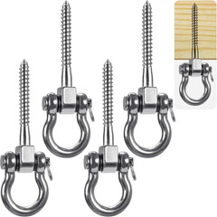 Heavy Duty 180° Swing Hangers, Stainless Steel Eye Screw Bracket, 1800 LB Cap…