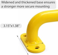 PURIFE 17.2 -Inch Yellow Metal Safety Grab Handle Heavy-Duty Playground w Screws