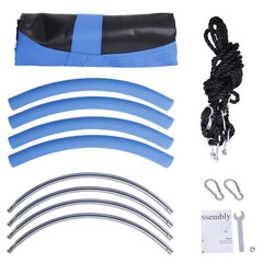 40″ Flying Saucer Swing for Kids Waterproof Tree Swing Set w/Hanging Ropes Blue