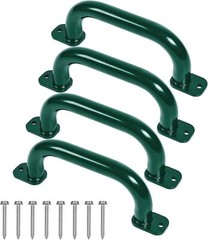 10 Inch 4 Pieces Outdoor Playground Accessories Handles Metal Green –