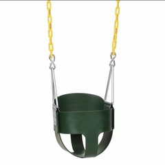 High Back Full Bucket Infant Swing Set Seat – Coated Chains – Fully Assembled