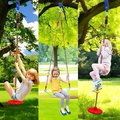 Tree swing climbing rope red disc swing seat (Not With Tree straps)