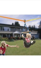 Slackline Pulley with 52FT Zip Line Monkey Bar Most Accessory for Obstacles