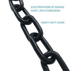 2Pcs Black Heavy Duty Hanging Chains with 4 Carabiners, Chair Hardware for In…