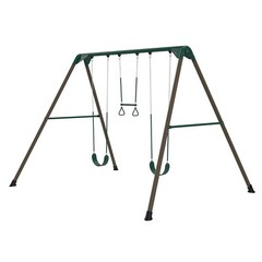 Lifetime 91137 9 Ft A-Frame Metal Swing Set Earthtone Kids Outdoor Playground