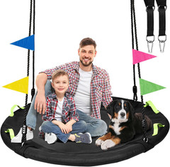 48 Inch Tree Swing, Larger Saucer Flying Swing for Whole Family, 900Lbs Weight C