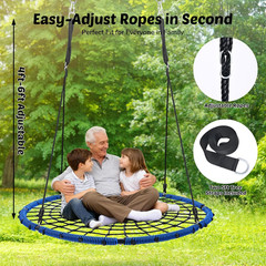 60″ Large Spider Web Saucer Tree Swing for Kids & Adults, 750Lbs Heavy Duty Outd