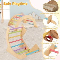 6 in 1 Climbing Arch for Toddlers with Collapsible Storage Bin Removable Cushion