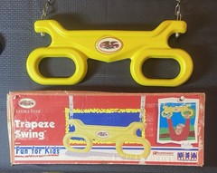 Vintage 1994 Flexible Flyer Trapeze Swing In Box Back Yard Swing Set Accessory