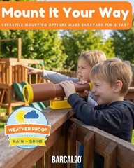 Playhouse Accessories for Kids Outdoor Playset – 11 inch Brown Telescope