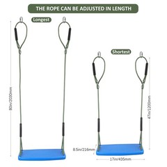 Plastic Swing Set Heavy Duty for with Adjustable Rope Non-Slip Tree Swing Swi…