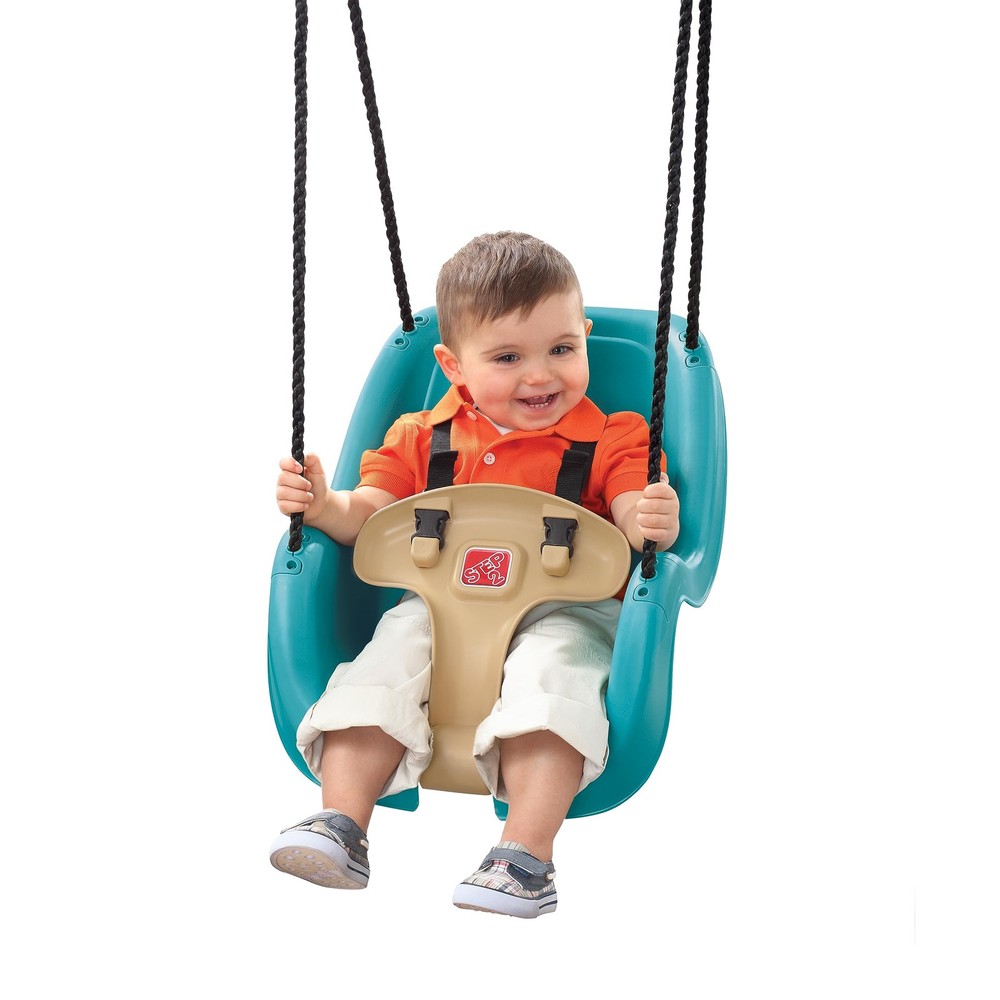 Outdoor Infant to Toddler Swing with Secure Harness for Ages 9 Months to 3 Years