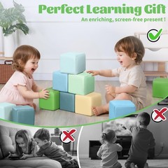 TODIBY Foam Blocks Yellow Green 12 Pc