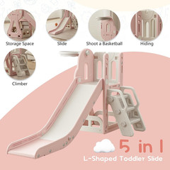 Toddler Slide,Kids Climber Slide with Storage Space and Non-Slip Steps,Indoor Ou