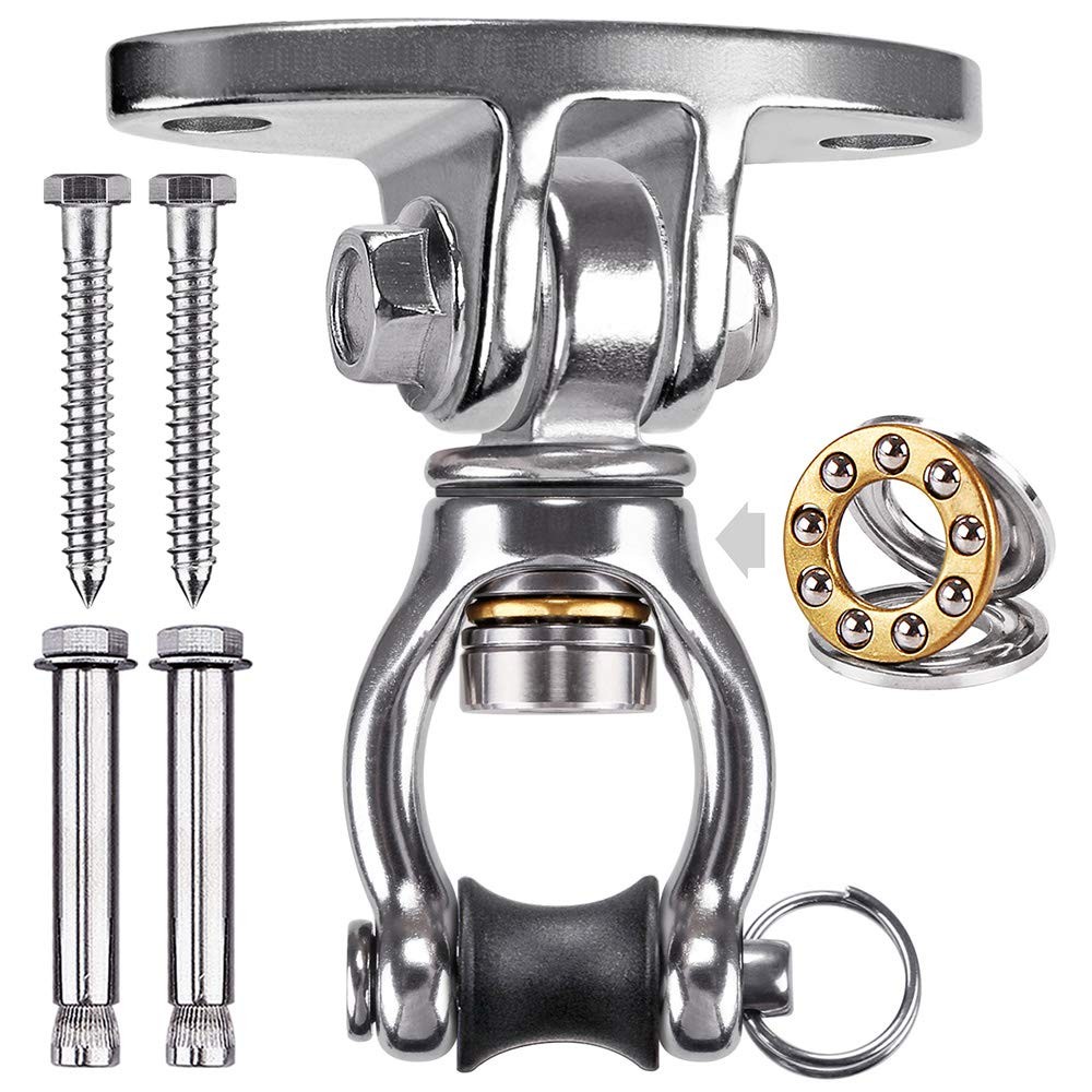 Silent Bearing Swivel Swing Hanger Stainless Steel Swing Hook Ceiling Mount S…