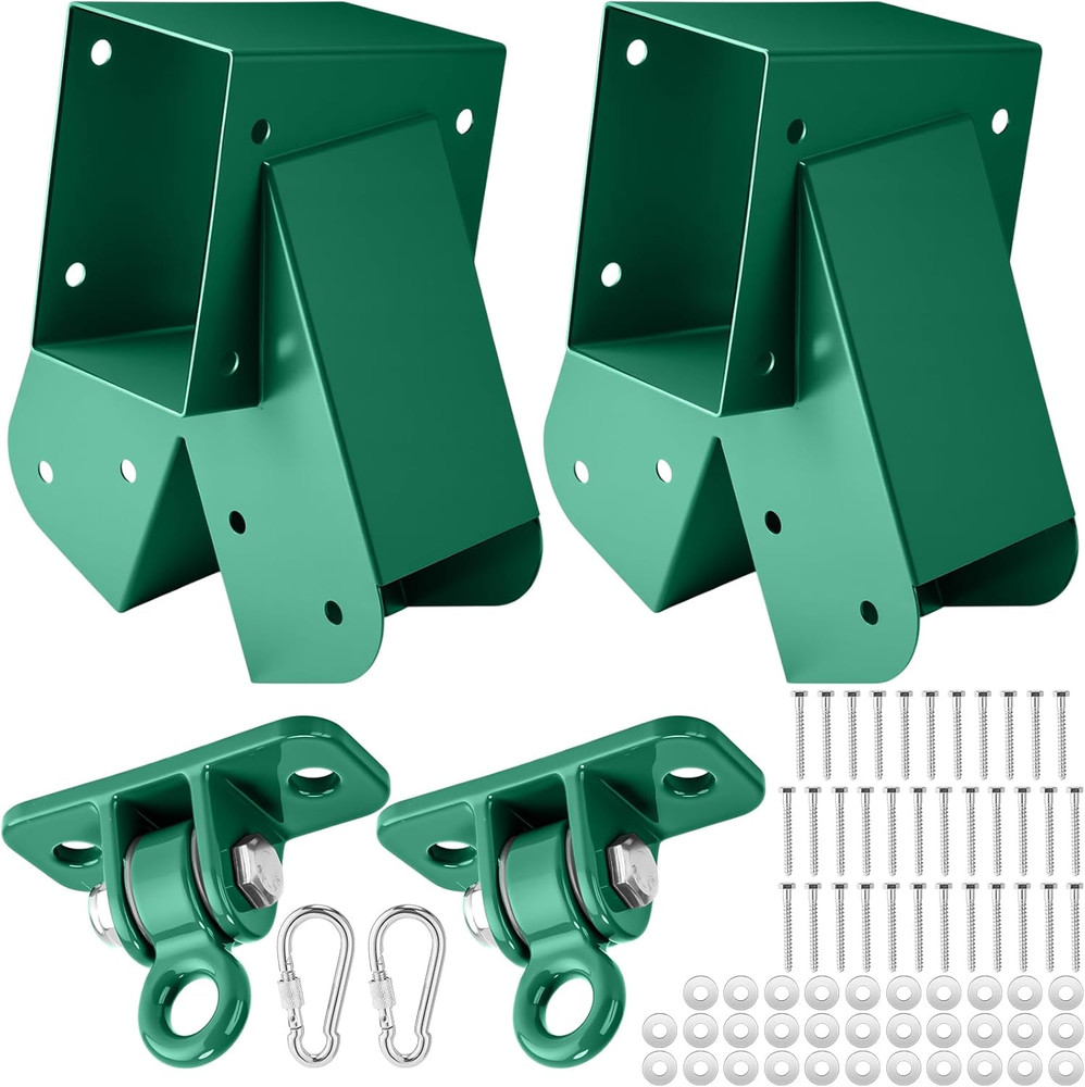 Heavy Duty a Frame Swing Set Bracket Kit Include 2 Brackets & 2 Swing Hangers wi