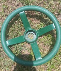 Gorilla Playset Green Steering Wheel Kit With Hardware-Compatible With Anything