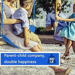 Swing Seat, 66″ Heavy Duty Coated Iron Chain Sensory Swing, Therapy Swing Blue