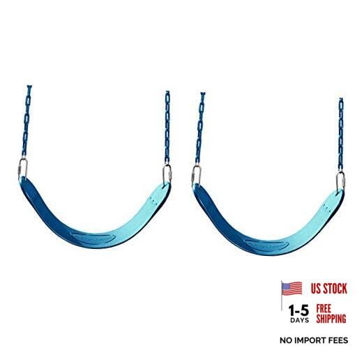WS 4763 Heavy Duty Swing Seat Set of Outdoor Playground Swings Pack of 2 Blue