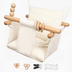 NEW Baby Toddler Swing Seat Indoor Outdoor Canvas Tree Swing with Safety Belt
