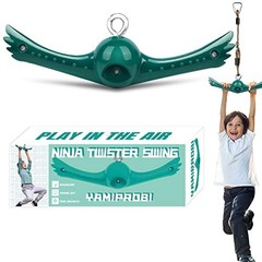 YAMIPROBI Swing Spins Set: 360° Handle Twist-Spin Flips Toy – Slackline Green