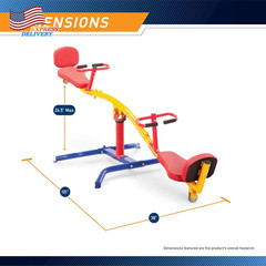 Spinning Teeter Totter Impact Absorbing Kids Playground Equipment
