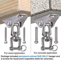 BeneLabel Stainless Steel Swing Hangers 360Â° Swivel Ceiling Mount for Swing 1