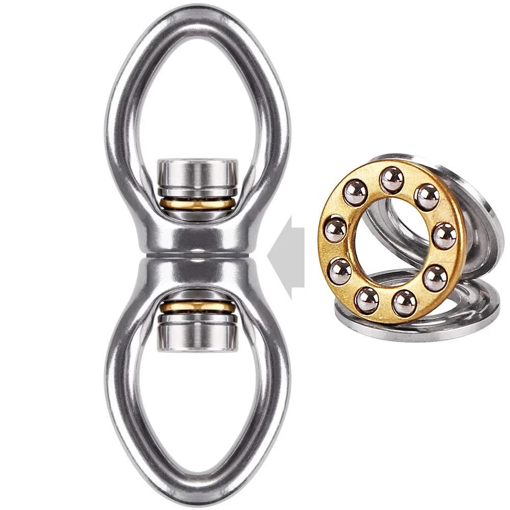Dolibest Swing Swivel with 2 Bearing,Safest Rotational Silver Closed ( 1pack)