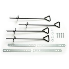 Set Ground Anchors – 4 Pack Metal for Stability & Safety Black Swing Four
