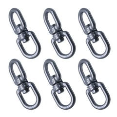 6 Pcs M4 Stainless Steel Double Ended Swivel Hook, Reliable Eye to Eye Swivel…