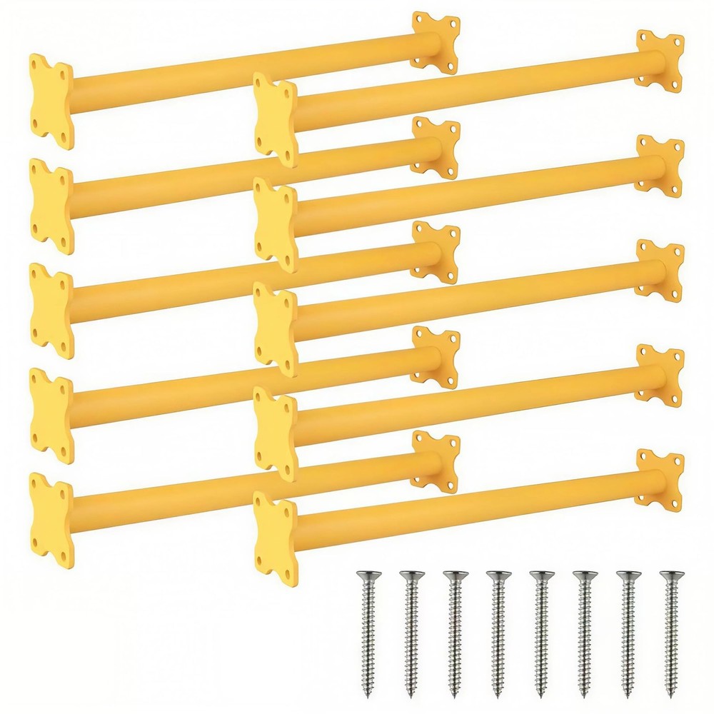 16.5 Inch Heavy Duty Steel Monkey Bars, 10 Pack Metal Ladder Rungs for Backya…