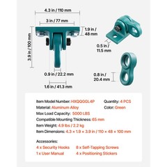 Uimoso Swing Hangers 4Pack Heavy Duty Brackets 5000 lbs Capacity for Playgrounds
