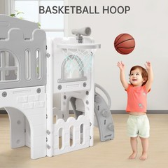 8 in 1 Toddler Slide Playset Indoor Playground Kids Baby Outdoor Indoor Playset