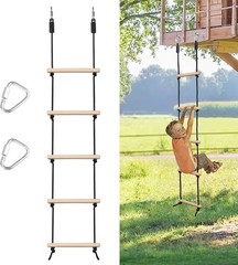 5.58ft Hanging Rope Ladder with Non-Slip Grip – Ideal for Kids’ Climbing Games