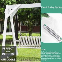 2 PCS Hammock Chair Spring, Premium Porch Swing Springs Hold up to 1300lbs, H…