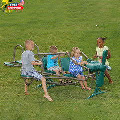Kids’S Ace Flyer Metal Teeter Totter Green and Brown 90135
