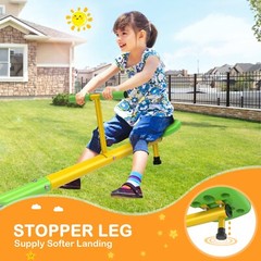 Kids Seesaw Spinning Teeter Totter 360 Degrees Rotating Outdoor Playground Set