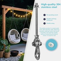Heavy Duty Swing Hanger 180° with Stainless Steel Swing Hook 800LBS Capacity …
