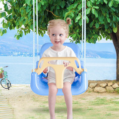 Toddler Swing, 3-In-1 Baby Swing Seat, Anti-Flip Snug & Secure Detachable Kids S