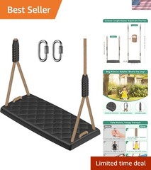 Heavy Duty Swing Seat with Adjustable Rope, 300lbs Capacity Non-Slip Plastic …