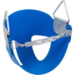 SWING SET STUFF HALF BUCKET SEAT BLUE toddler children playground wood kid 0134