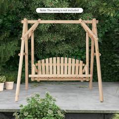 67 In. Pine Natural Wood Patio Swing Frame with Reinforced Bars