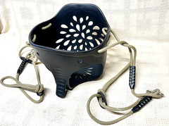 Seleware Heavy-Duty High Back Full Bucket Child Swing Seat Black Elephant Nice!