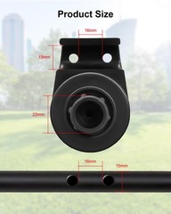 2Pcs Porch Patio Swing Fittings to Attach Canopy to Frame, Garden Plastic…