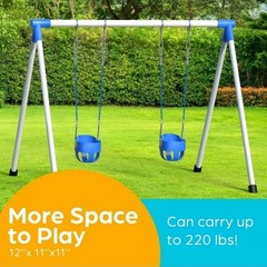 *NEW* Jungle Gym Kingdom Full Bucket Swing Toddler Blue