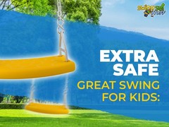SWING SET STUFF INC. FLAT SEAT WITH 5.5 FT. UNCOATED CHAIN YELLOW toy kids 0309