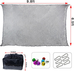 Climbing Cargo Net, 6.5′ X 9.8′ Double Layers Playground Safety Net, Kids Backya