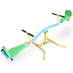 360° Steel Rotating Seesaw for Kids-Double Person Outdoor Playground Rocking Toy