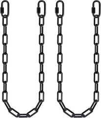 2Pcs 80″ Coated Swing Chain W/ Carabiners 1000 LBs Capacity Heavy Duty Hanging